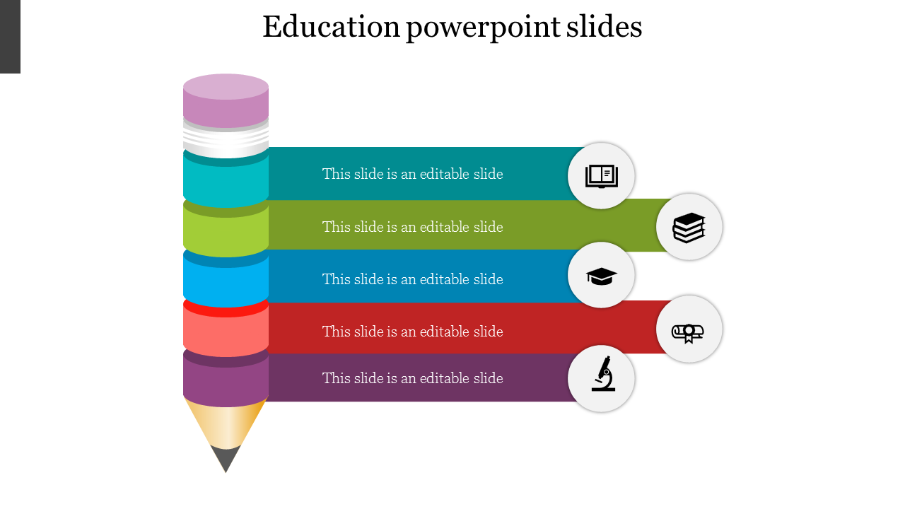 Amazing Education PowerPoint Slides Template-Five Node